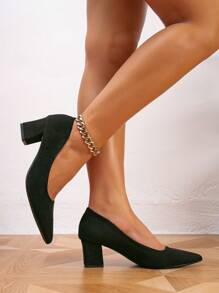 Sapatos femininos: Adequados para todas as estações, trabalho e uso diário, elegantes, scarpins femininos. - Preto - Ver 4