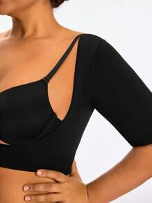 SHAPORA Plus Size Seamless Shapewear Top Corset With Adjustable Closure Bust Lifter-Arm Control - Black - View 4