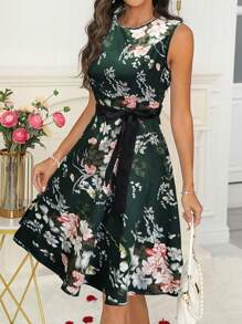 EMERY ROSE 女士印花肩帶假期坦克裙