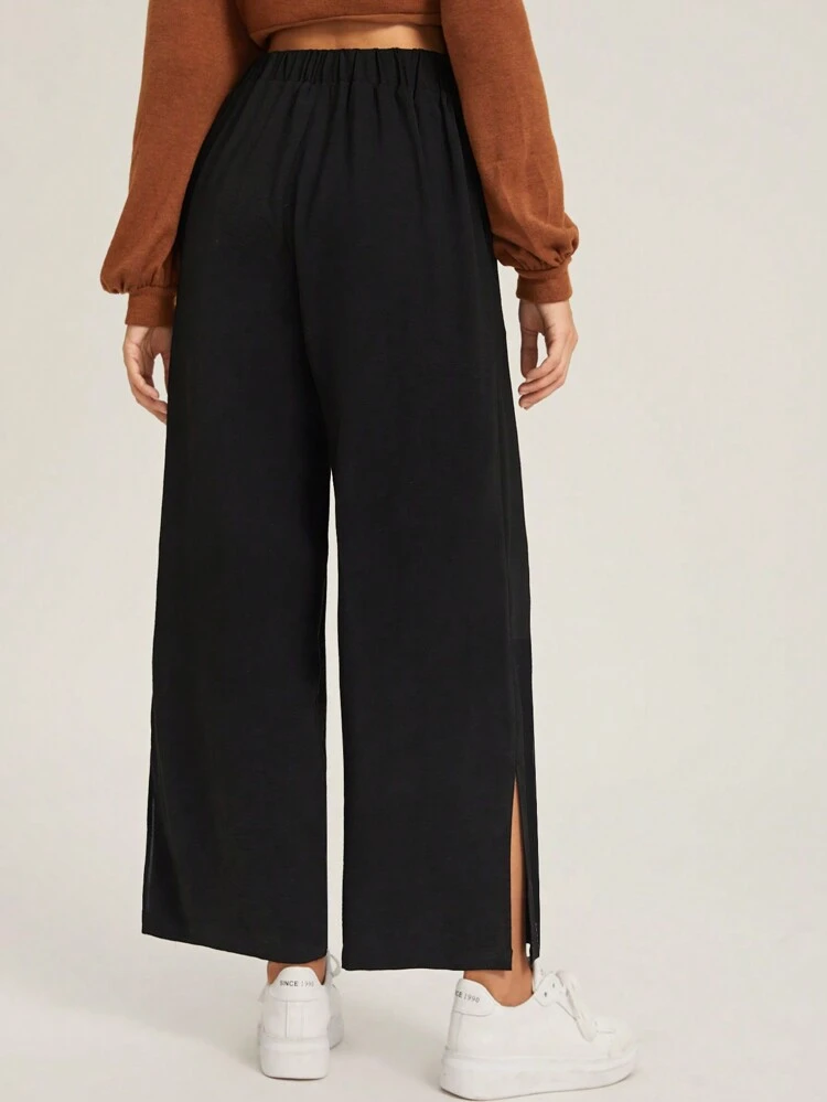 Split Hem Wide Leg Pants