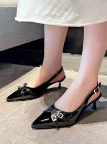 Mới Thời trang Nhọn Dao găm nhỏ Cao gót Với Gợi cảm & Thoải mái Thiết kế Đối với Của phụ nữ Buổi tiệc Giày dép - màu đen - Xem 3
