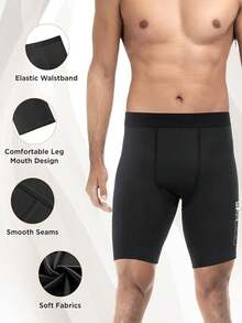 Quần legging thể thao in chữ tương phản phong cách bạn trai dành cho nam - Nhiều màu - Xem 3