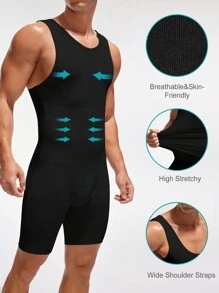 Men's High Elasticity Wide Strap Body Shaping Romper
