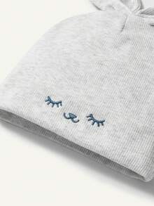 Cozy Pixies 嬰兒蝴蝶結醫院帽 - 淺灰色 - 查看 3