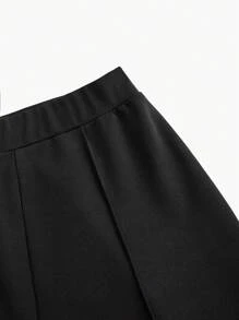 RosyDaze Women's Solid Color Simple & Slim Fit Flared Pants