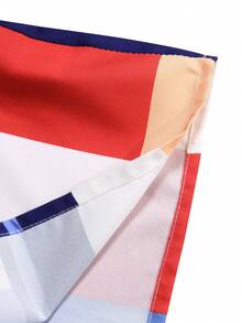 Manfinity Homme Bộ áo sơ mi ngắn tay và quần short họa tiết hình học cho nam mùa hè - Nhiều màu - Xem 5