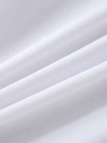 SHEIN 春夏季青年男孩經典實色字母短袖恐龍刺繡襯衫 - 白色 - 查看 6