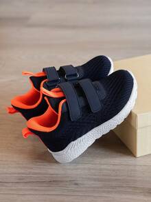 嬰兒橙色休閒魔鬼氈輕量防滑運動鞋 - 橘色 - 查看 3