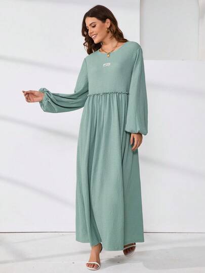 Women's Solid Color Dress Modest Dress