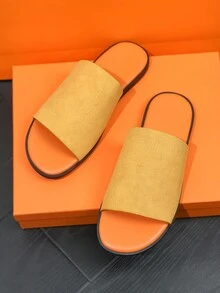 Dép Nam 2024 Mùa Xuân Và Mùa Hè Mới Chịu Mài Mòn Giày Đi Biển Giải Trí Bên Ngoài Dép Có Đế Mềm Và chức Năng Chống Trượt - Màu vàng - Xem 4