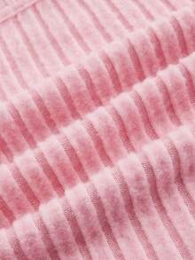 SHEIN EZwear 3pcs Sweet And Cute Square Neck Short Sleeve Rib-Knit Tee For Summer - Multicolor - View 8