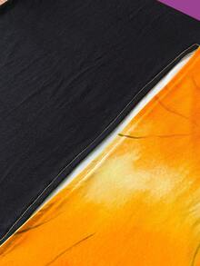 Maweii 大尺碼女士夏季無袖坦克裙，帶字母條紋印花和V領 - 紫色 - 查看 5