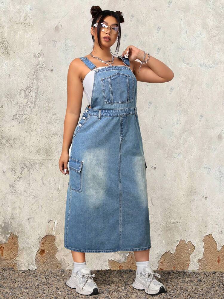plus size denim dress amazon Zhyaj Women's Loose Fit Long Maxi Dresses Trendy Long Sleeve V Neck Shirt Dresses Elegant Button Down Ankle Length Lounge Jean Dresses with Pockets Formal Daily Work Dresses S or even a relaxing home Slaydiva Plus Size Long Denim