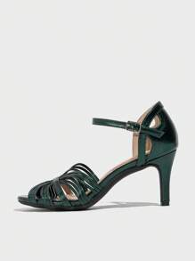 Fashionable & Comfortable Women's Hollow Out Peep Toe Ankle Strap Stiletto High Heel Sandals