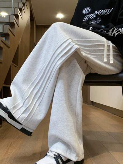 男士休闲宽松直筒裤，秋季