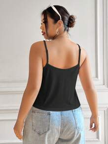 SHEIN EZwear Plus Size Casual Solid Color Summer Camisole