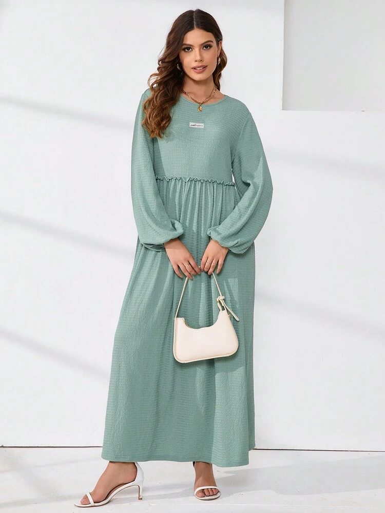 Women's Solid Color Dress Modest Dress