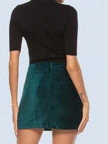 Váy Bodycon thêu hoa thanh lịch dành cho nữ - màu xanh lá - Xem 2