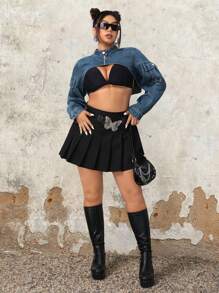 SHEIN ICON Women's Denim Jacket, Minimalist Fashion Casual Everyday Wear