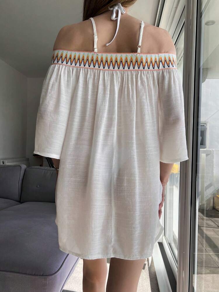 Women's Woven Band Casual Vacation Cover-Up Summer