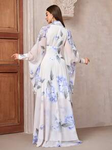 Đầm dài tay in hoa thời trang cho nữ - Nhiều màu - Xem 2