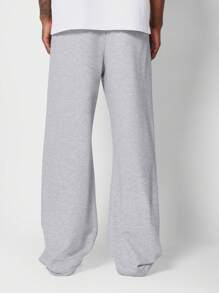 SUMWON Wide Leg Sweatpants Comfortable Loungewear Athletic Pants Relaxed Fit Workout Exercise Training Casual Home Leisure Sports Wear - Grey - View 4