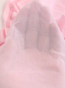 Sweetra Top plisado asimétrico con cuello para mujer del unicolor de verano - Rosa - Ver 6