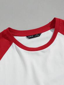 NEON BLANC 男士夏季休閒針織對比色拉蓋袖T恤