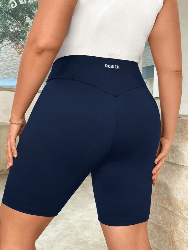 SHEIN Essnce Pantalones cortos de ciclismo negros de talla grande para mujer, de verano, casuales y deportivos, con cintura elástica