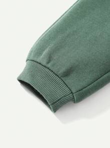 Cozy Pixies Baby Boy 2pcs Solid Elastic Waist Sweatpants - Green - View 6