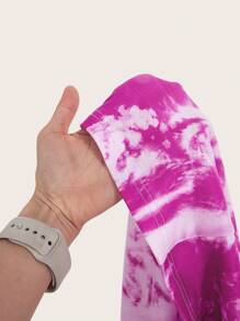 Slaydiva 休闲性感/粉色细肩带后背系带修身抽象印花女式连衣裙-H - 粉色 - 查看 9