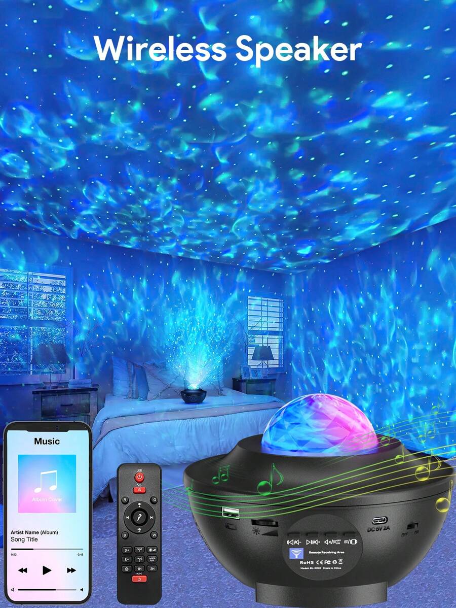 Teckwe Star Projector,Galaxy Light Projector With Remote & Bluetooth