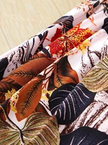 SHEIN Holidaya Women Elegant Floral Print Elastic Waistband Long Pants For Vacation Fall Cloth For Women