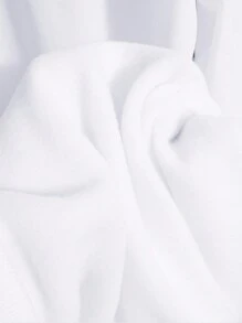 Manfinity Dauomo Men Letter Printed Round Neck Thermal Lined Casual Sweatshirt, Suitable For Autumn And Winter, Long Sleeve Top - White - View 5