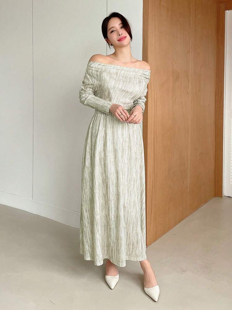 Women Strapless Solid Color Simple Casual Two-Piece Set Off Shoulder Top