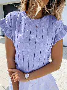 New Arrival Fashionable Round Neck Casual Knit Pullover For Vacation