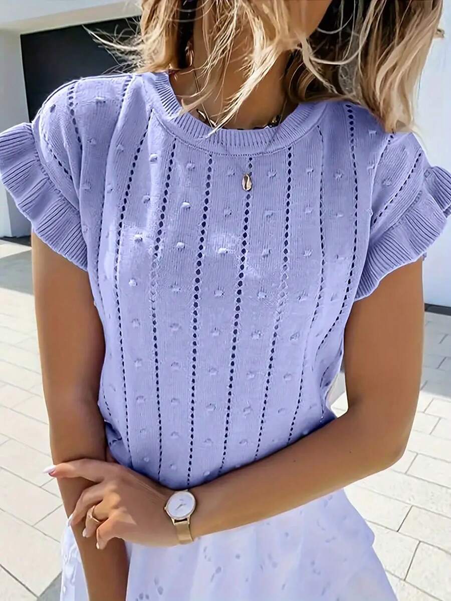 New Arrival Fashionable Round Neck Casual Knit Pullover For Vacation