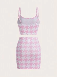 Slaydiva Bedrukte cami-tanktop en minirok
