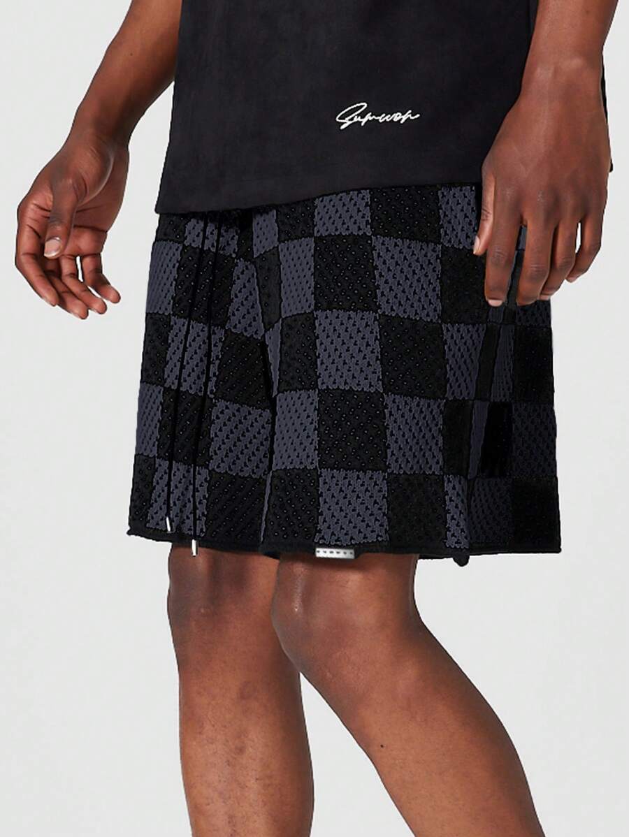 SUMWON Drop Crotch Crochet Knit Short - Multicolor - View 1