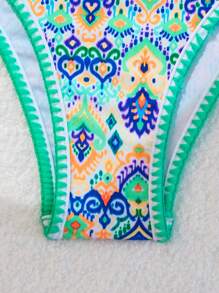 SHEIN Swim Women Bikini Set Random Printed Pattern Summer Beach - Multicolor - View 5