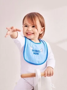 3pcs Baby Embroidered Mother's Day Soft And Comfortable Bib - Multicolor - View 9