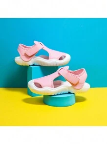 Kids' Breathable Stretch Fabric Non-Slip Soft Bottom Sandals - Pink - View 3