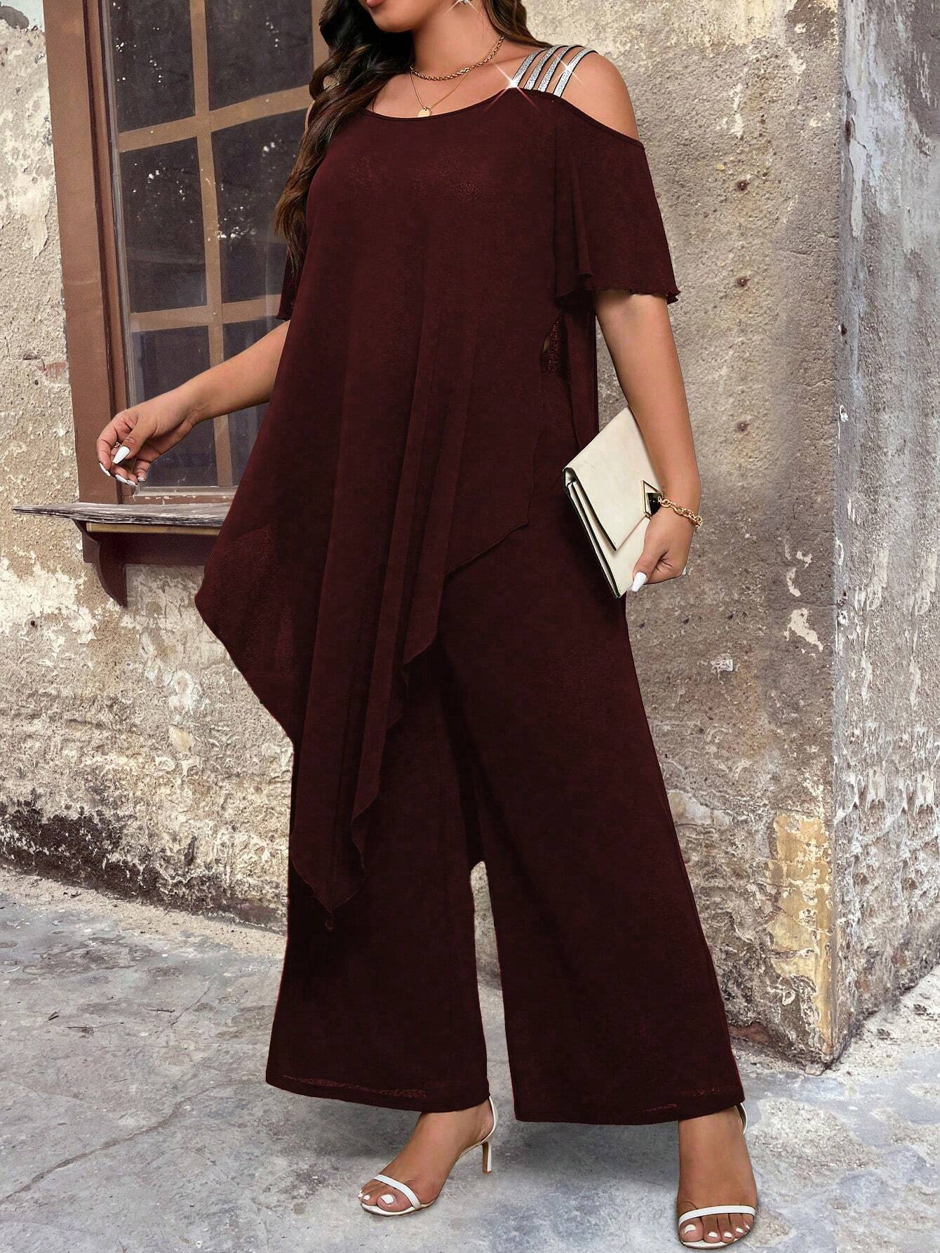GORGLITTER Top Estivo Donna Senza Maniche Con Orlo Asimmetrico A Volant | Canottiera Scollata In Tessuto Morbido, Casual Chic Per Vacanze