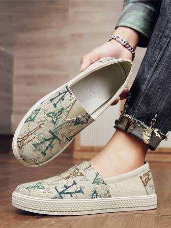 2024 Men Canvas Slip-On Shoes Breathable And Versatile Casual Shoes For Driving, Walking And Slouchy Days