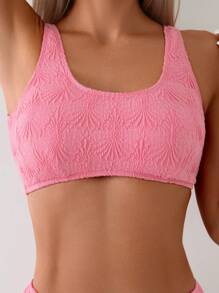 Swim Basics Summer Beach Ladies' Fashionable Solid Color Bikini Set With Separated Bikini Set