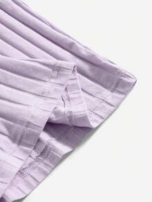 SHEIN EZwear 細肋針織純色女款毛衣裙，採用大圓領設計 - 紫丁香色 - 查看 4
