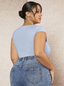 SHEIN BAE Plus Size Przerwa wiosenna Tanie ubrania Letnie koszule damskie Letnie topy