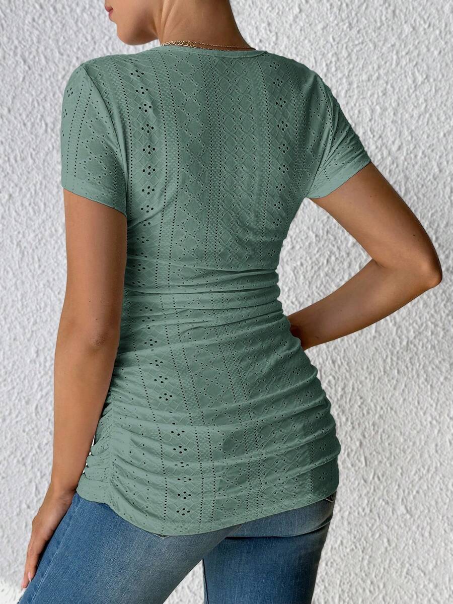 SHEIN Maternity Fashion Solid Color Short Sleeve TShirt for Sale