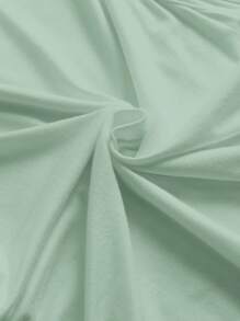 SHEIN EZwear Mint Green Women's Mock Neck Ruched Tank Top,Summer Top - Mint Green - View 4