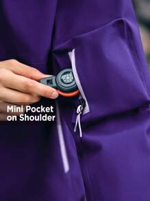 In My Nature 女士連帽戶外防風外套,印有字母的長袖